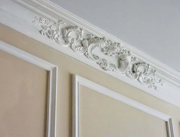 Stylish kitchen and bathroom molding installation in Tifton, GA, enhancing interiors with modern, detailed trim.